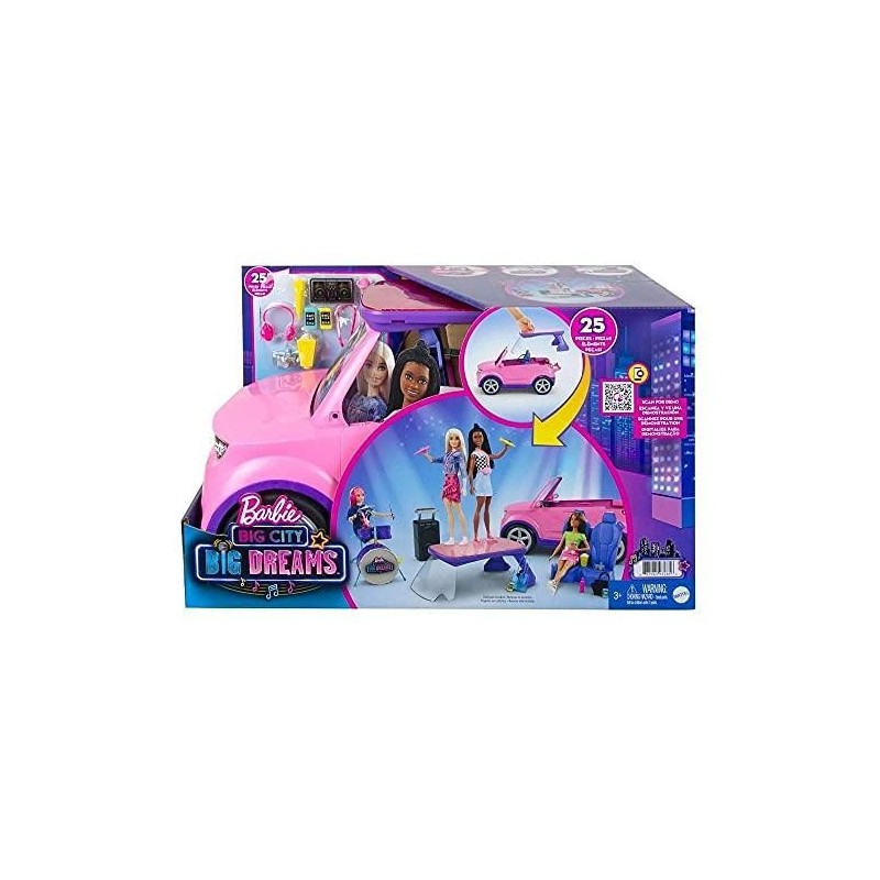 Barbie Dreamhouse Coche musical rosa...