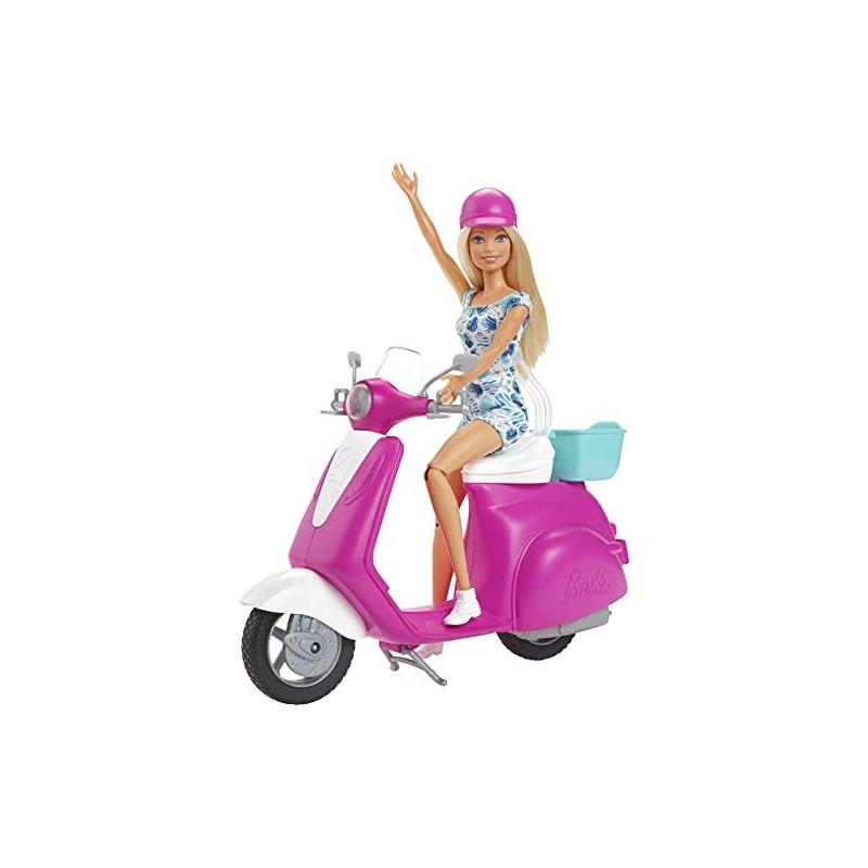 Barbie - Muñeca y Moto Scooter de...