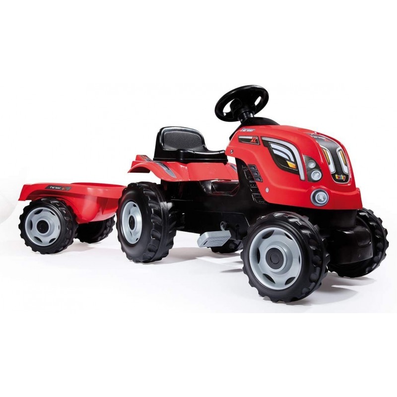 Tractor Farmer XL rojo a pedales con...