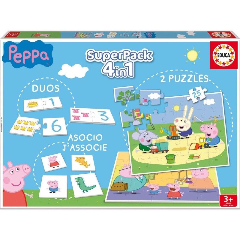 Educa Superpack Peppa Pig: Domino,...