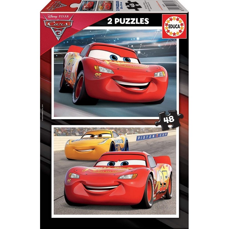 Educa- Cars 3 2 Puzzles Infantiles de...