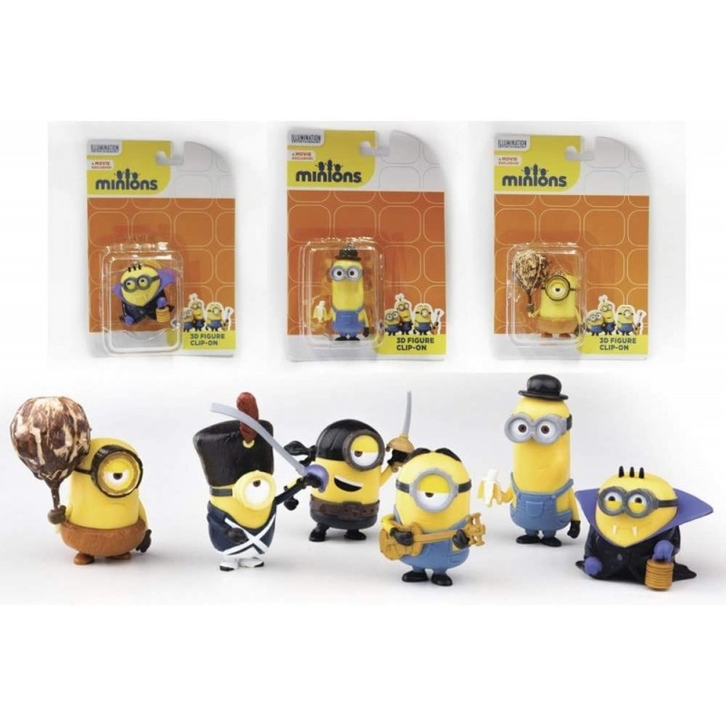 Minions  Muñeco con clip, 6 cm