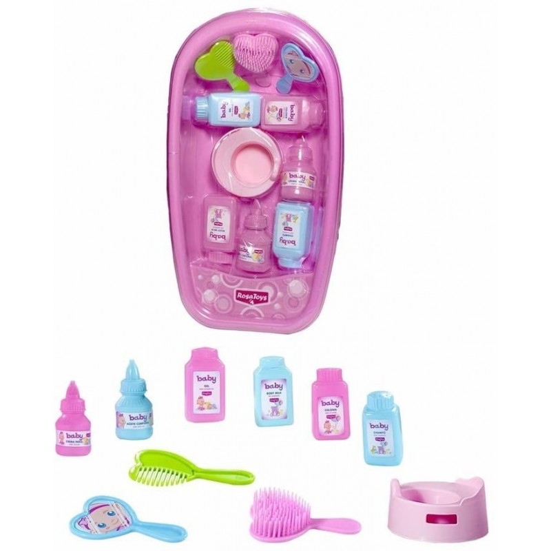 Rosa Toys- Bañera con Accesorios baño...