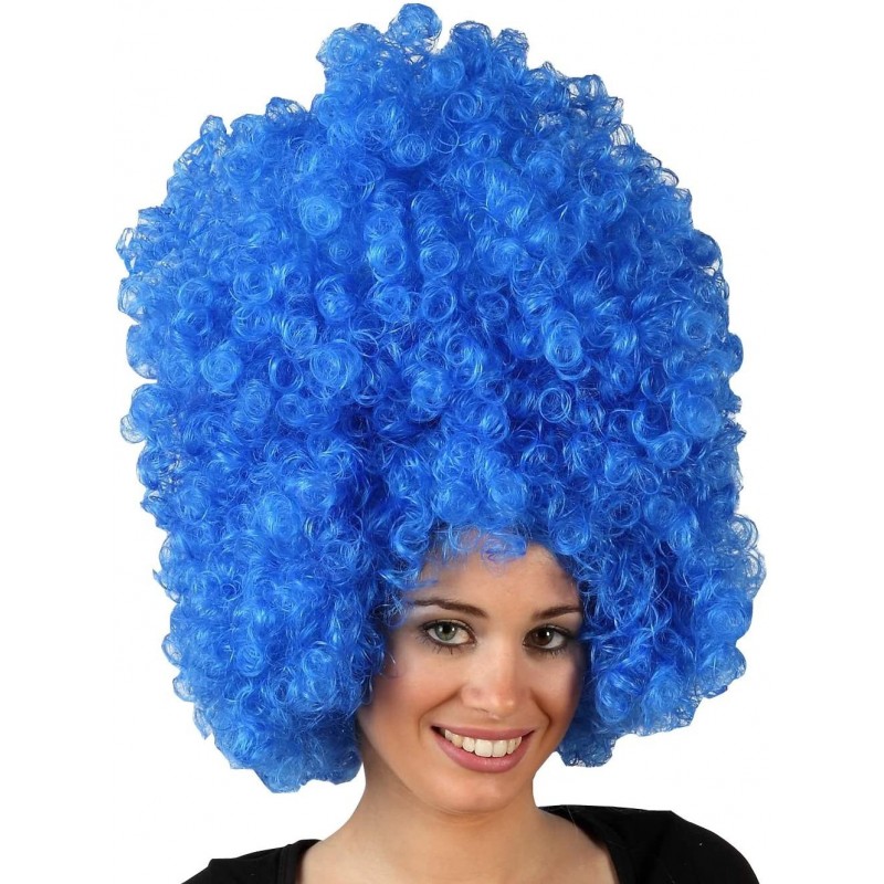 B.I.G. Big blue afro wig for adults...